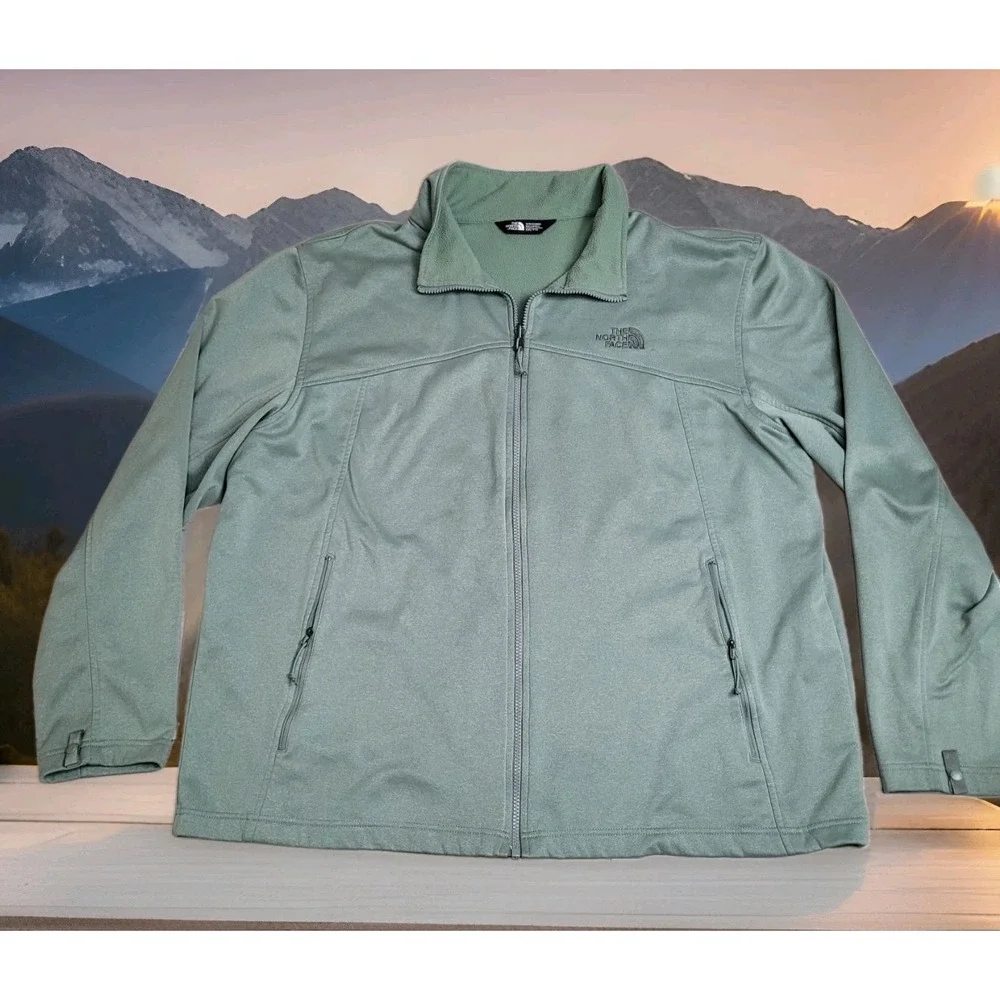 The North Face Jacket Mens XXL Sage Green Cedar Trail Grid Fleece Gorpcore